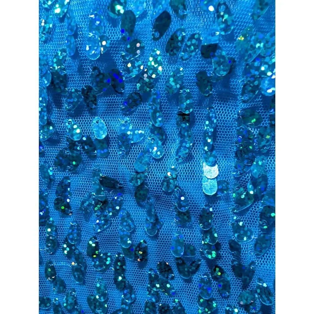 Disney Frozen 2 Elsa Blue Sequin Princess Dress Sz 4 Halloween Costume Cosplay